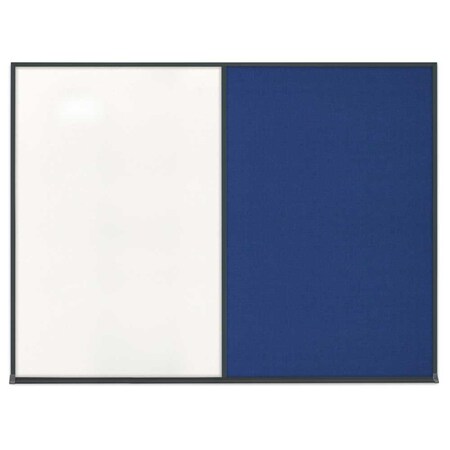 United Visual Products Triple Door Radius Plus Corkboard, 96" x UV8006PLUS-BRONZE-KEYLIME
